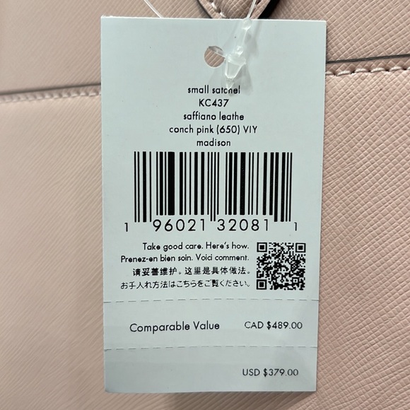 Kate Spade Madison Saffiano Leather Small Satchel
COLOR:
Conch Pink
NWT - Picture 5 of 16